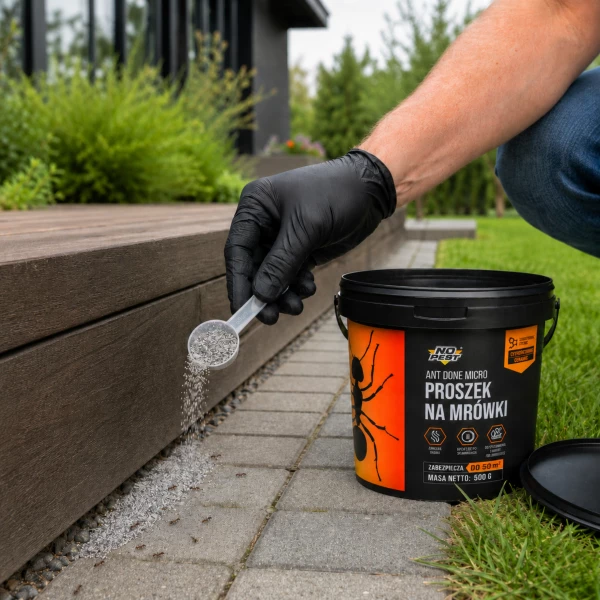 Proszek na mrówki 500 g No Pest® Ant Done Micro granulat. Środek na mrówki w domu, ogrodzie.