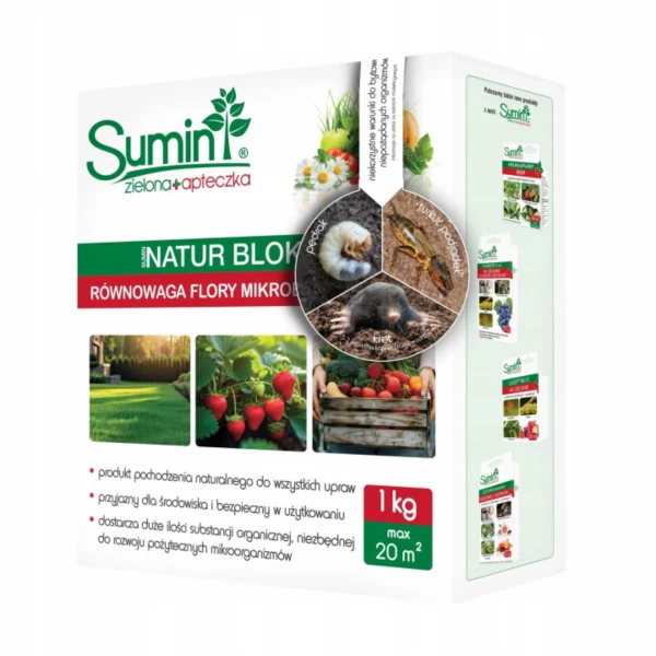Środek na krety, pędraki, turkucie, nicienie Sumin Natur Bloker 1KG