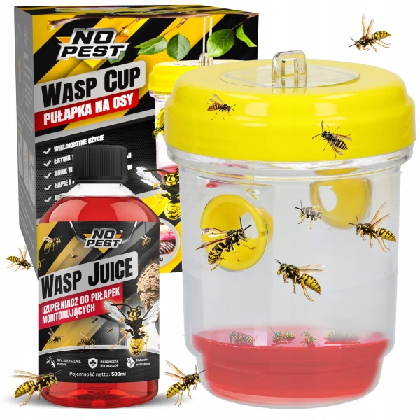Pułapka na osy, szerszenie Wasp Cup + wabik Wasp Juice 500 ml 