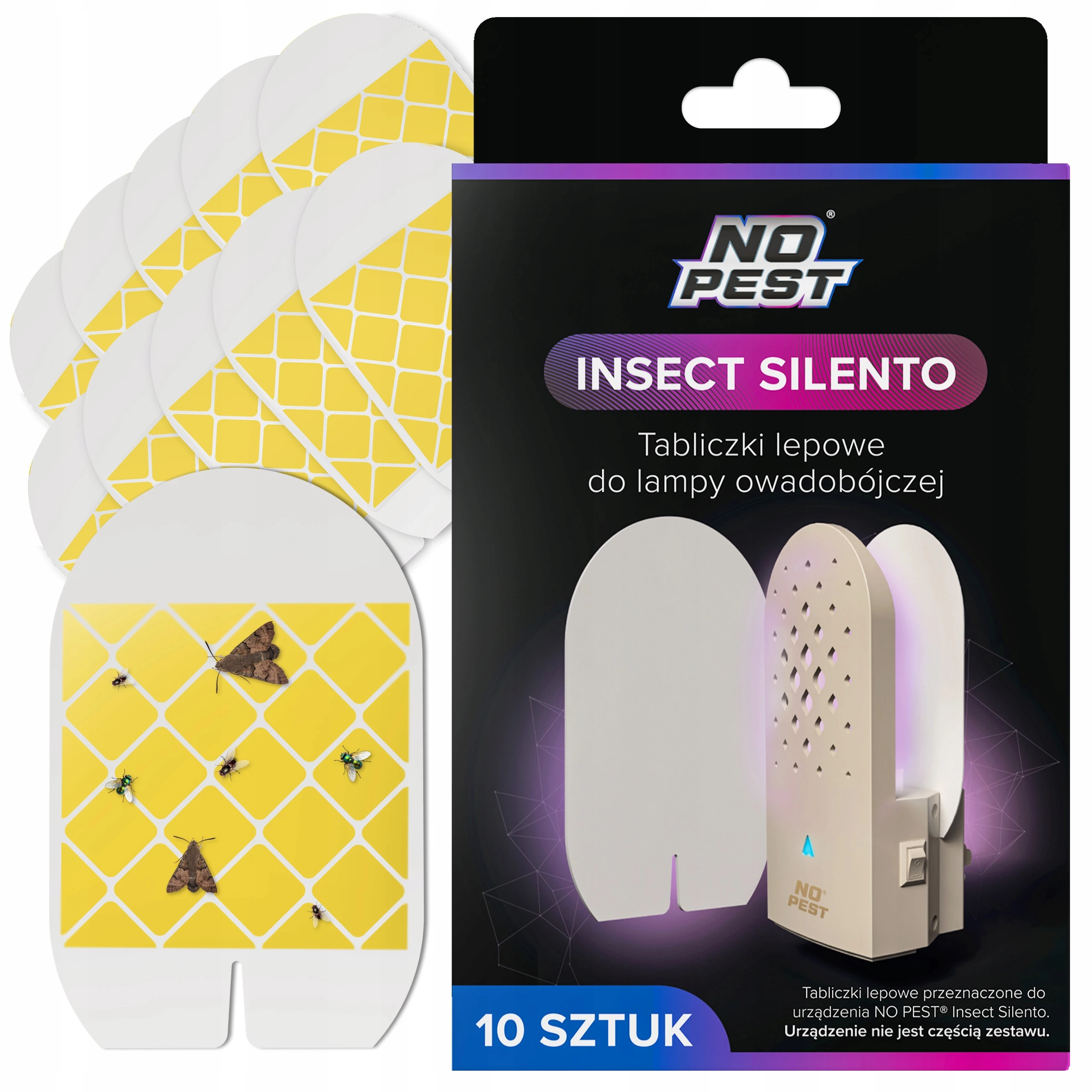 wkłady do lampy owadobójczej, tabliczki lepowe, lepy do lampy UV, wkłady lepowe No Pest, lepy na muchy, lepy na komary, lepy na mole, lepy na muszki, wkłady do pułapki na owady, tabliczki klejowe do lampy, lep na owady latające, wymienne wkłady do lampy UV, pułapka lepowa na owady, żółte tabliczki lepowe, lepy bez substancji toksycznych, wkład lepowy, tabliczki klejowe, lepy do lampy Insect Silento