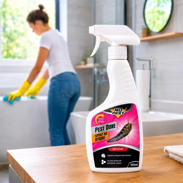Środek na rybiki cukrowe spray NO PEST. Preparat na srebrzyki 500ml.