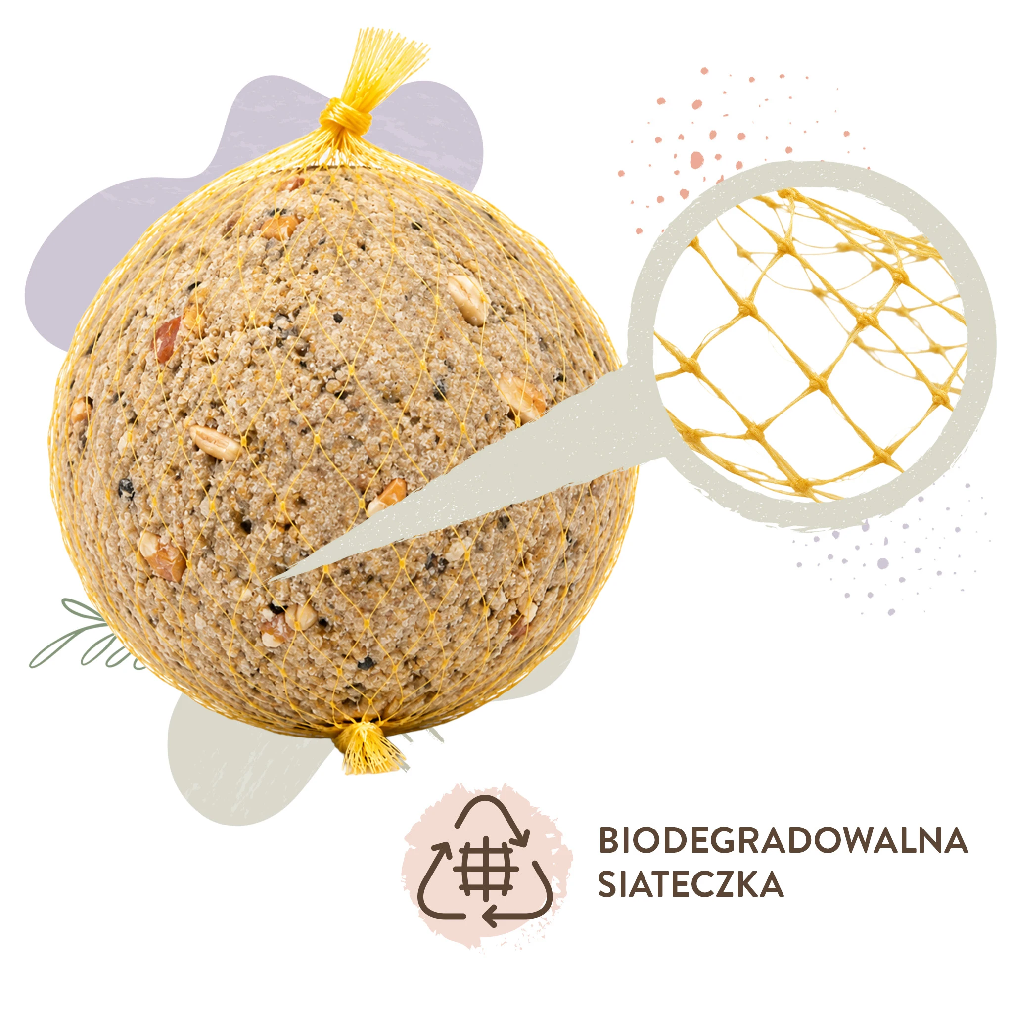 kule tłuszczowe dla ptaków, bile dla ptaków, pyzy dla ptaków, BirdFit kule tłuszczowe, kule dla ptaków 50 szt, kule tłuszczowe 4,5 kg, karma dla ptaków na zimę, kule w biodegradowalnych siatkach, pokarm dla sikor, kule z ziarnami dla ptaków, karma dla dzikich ptaków, kule bez oleju palmowego, kule tłuszczowe 90 g
