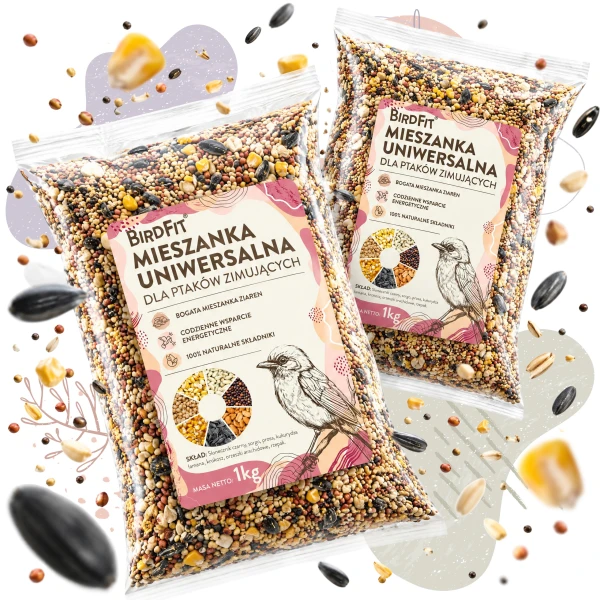 5kg Pokarm dla ptaków zimujących. Ziarno dla ptaków, dla sikorek. Karma BirdFit® Mix.