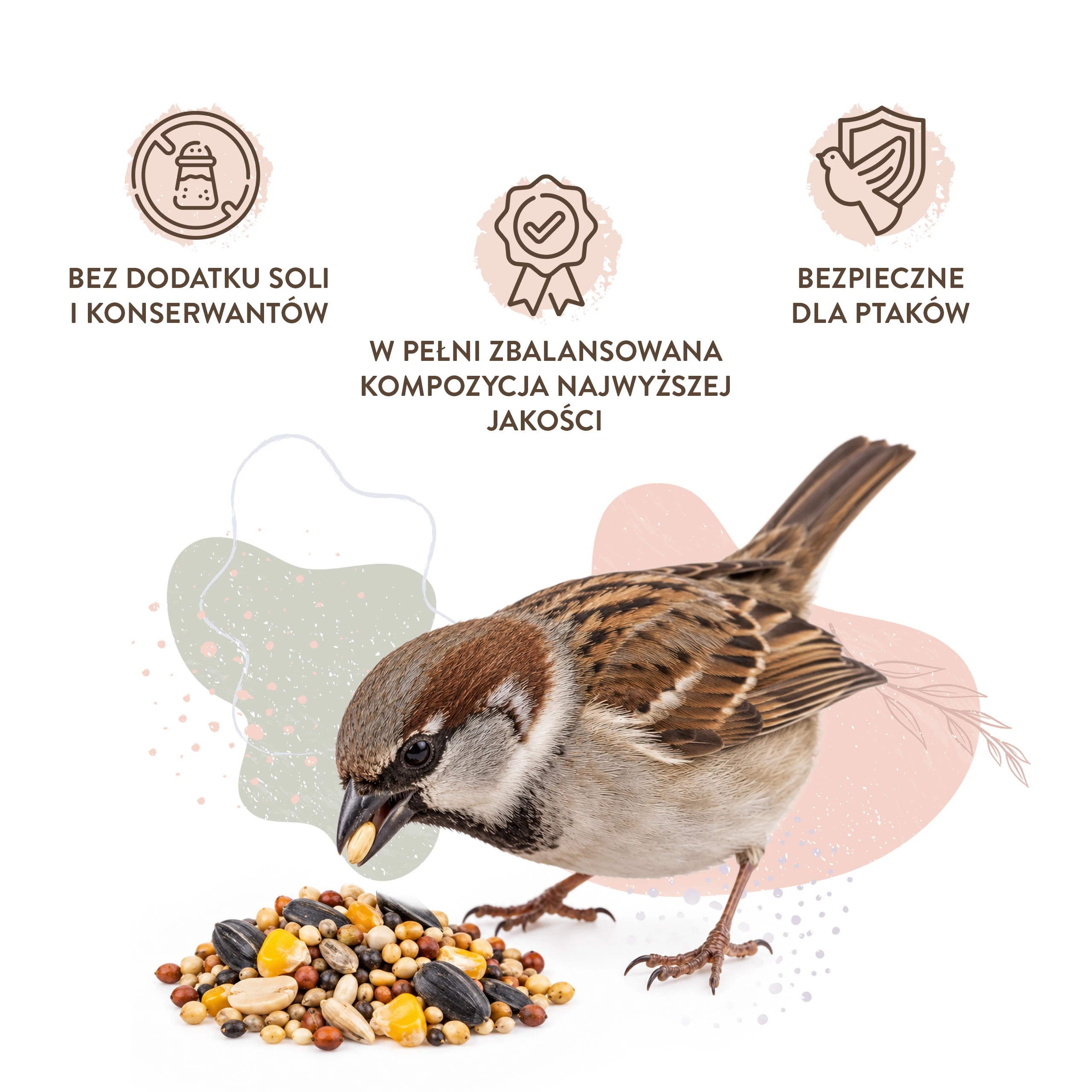 karma dla ptaków 5 kg, BirdFit mieszanka uniwersalna, pokarm dla ptaków na zimę, mieszanka ziaren dla ptaków, ziarno dla sikor, karma dla wróbli, pokarm dla dzwońców, słonecznik dla ptaków, proso dla ptaków, karma z orzechami dla ptaków, zimowa karma dla ptaków, mieszanka BirdFit