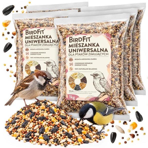 5kg Pokarm dla ptaków zimujących. Ziarno dla ptaków, dla sikorek. Karma BirdFit® Mix.