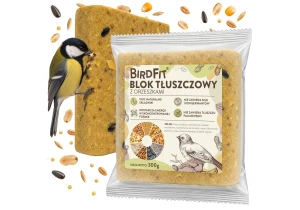 Blok tłuszczowy 300g orzeszki, słonecznik i ziarno pokarm dla ptaków zimujących, karma BirdFit®