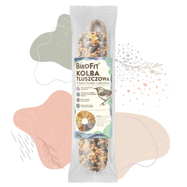 Duża Kolba Tłuszczowa Słonecznik pokarm dla ptaków BirdFit® 200 g.