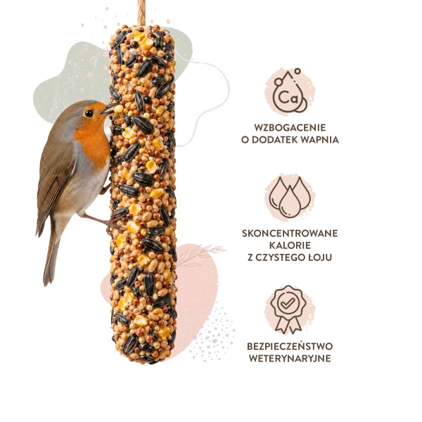 Duża Kolba Tłuszczowa Słonecznik pokarm dla ptaków BirdFit® 200 g.