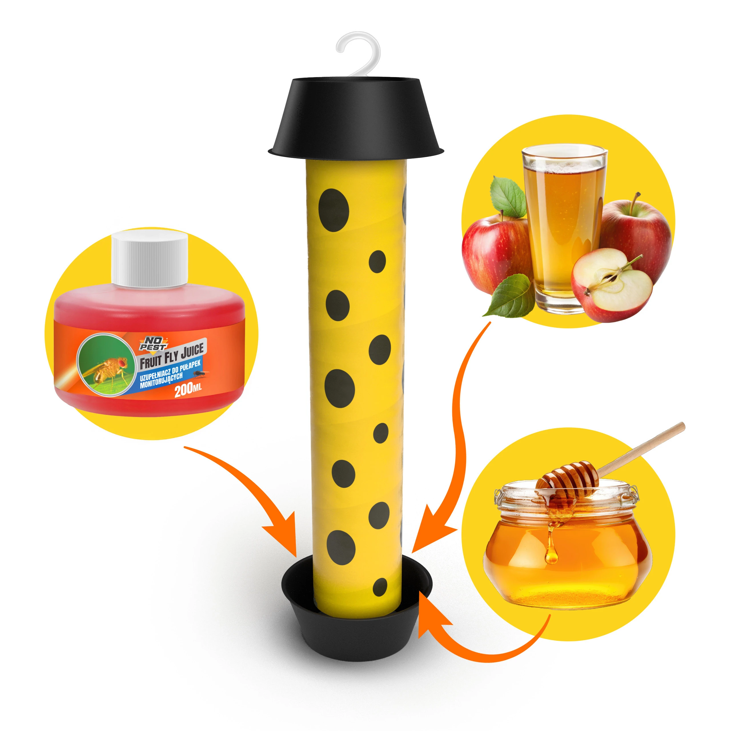 lep na muszki owocówki, Sticky Wand No Pest, Fruit Fly Juice No Pest, wabik na muszki owocówki, pułapka na muszki owocówki, lep na muchy, naturalny wabik na owady, lep z wabikiem, pułapka lepowa na owady, lep bez insektycydów, wabik 200 ml, pułapka na muchy i muszki, niewysychający lep na owady, No Pest pułapka na muszki