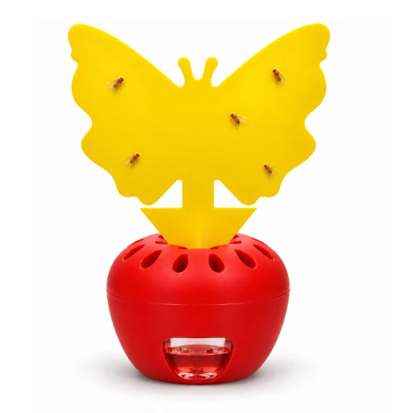 Pułapka na muszki owocówki jabłuszko No Pest® z wabikiem + żółte lepy Plant Guard No Pest® 15 sztuk