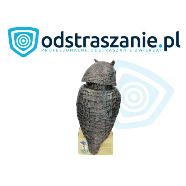 Sowa z ruchomą głową, odstraszacz ptaków.