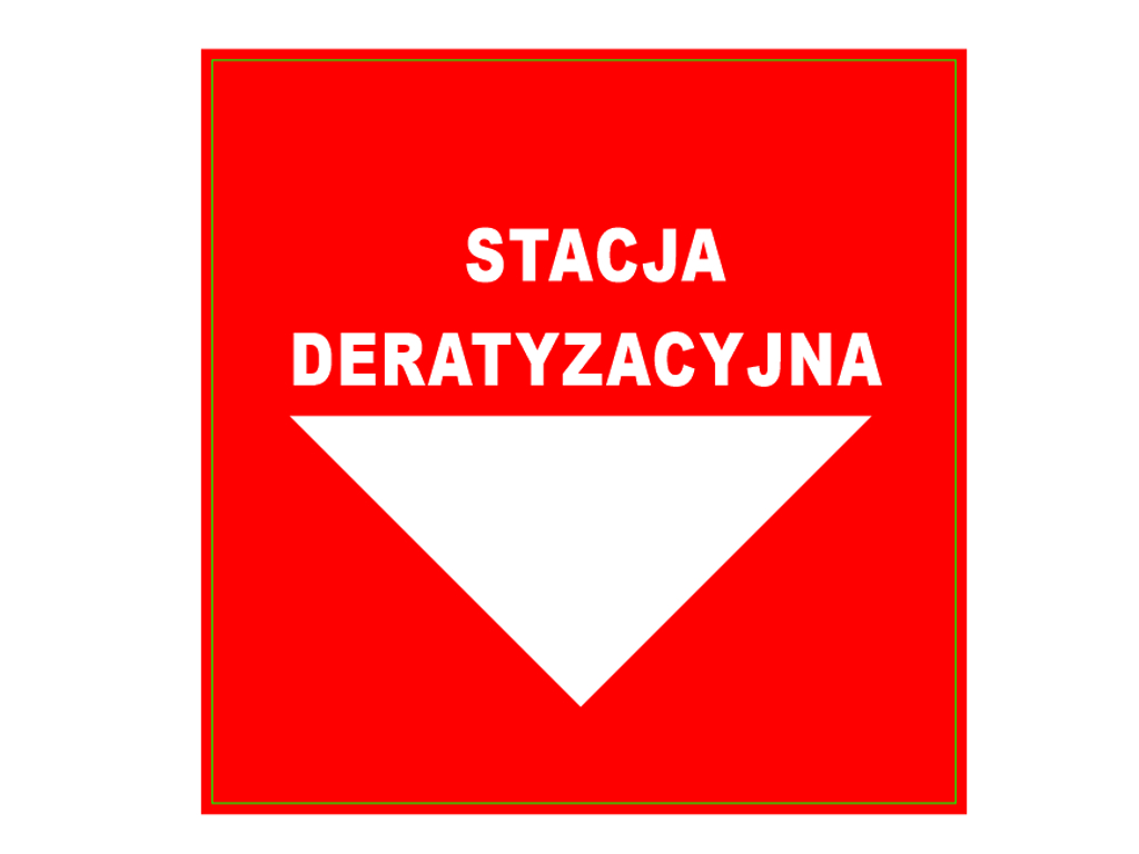 naklejka informacyjna, naklejka ostrzegawcza, na karmnik deratyzacyjny