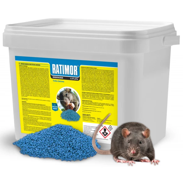 5kg Trutka zbożowa na szczury, myszy Ratimor zatrute ziarno brodifakum