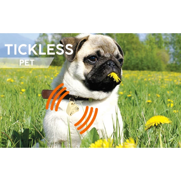 Urządzenie ultradźwiękowe na kleszcze i pchły dla psów Tickless Pet Beżowy.