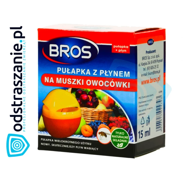 Pułapka na muszki owocówki z wabikiem Bros.