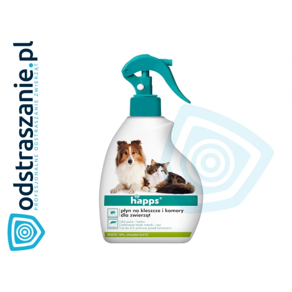 Happs Spray na kleszcze, komary dla psa, kota 200ml.
