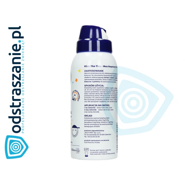 Kick The Tick Spray na kleszcze, komary dla dzieci 90ml