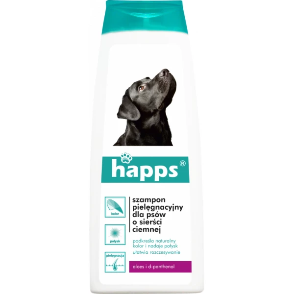 Szampon pielęgnacyjny dla psów o ciemnej sierści Happs 200ml.
