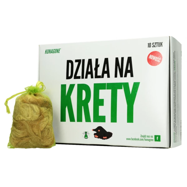 KUNAGONE na krety. Środek odstraszający krety z ogrodu 10 sztuk.