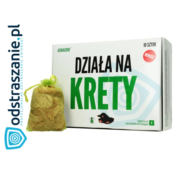 KUNAGONE na krety. Środek odstraszający krety z ogrodu 10 sztuk.