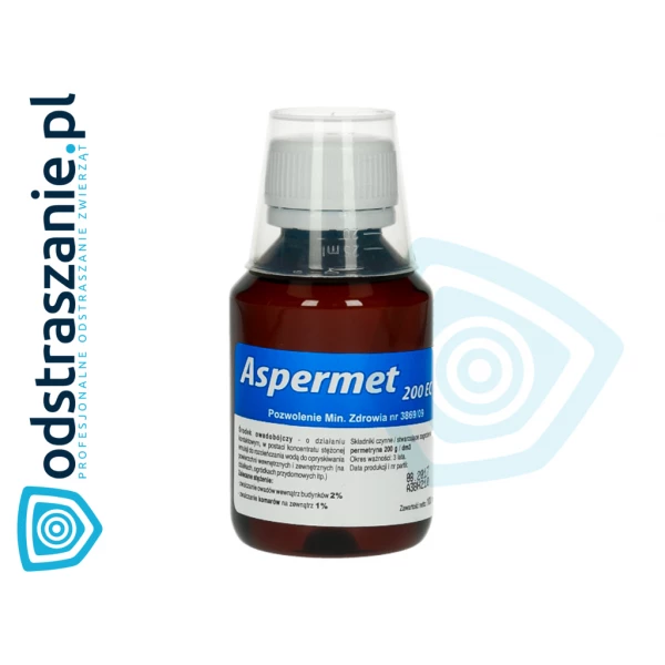 Aspermet 200 EC 100ml. Oprysk na kleszcze, komary. Permetryna 20%