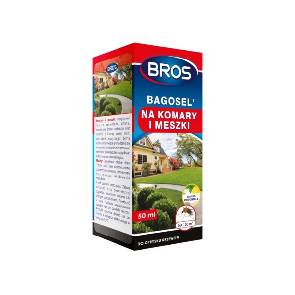 Bros Bagosel 50ml. Oprysk na komary, kleszcze, muchy, meszki.