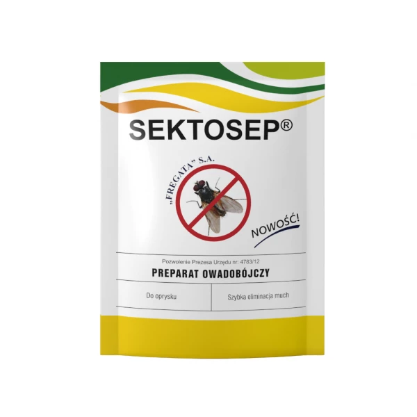 Sektosep 30g. Permetryna 20%. Preparat na muchy do oprysku.
