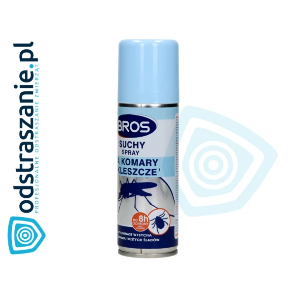 Suchy spray na komary i kleszcze. Aerozol Bros 90ml.