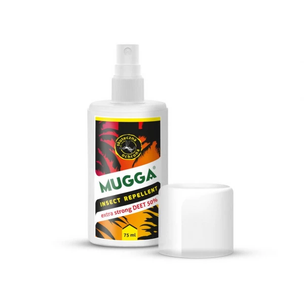 Mugga Strong Spray 50% DEET. Środek na komary tropikalne. 