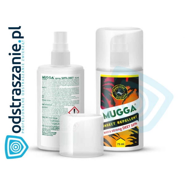 Mugga Strong Spray 50% DEET. Środek na komary tropikalne. 