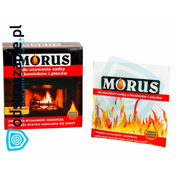 Morus do czyszczenia kominka. Preparat do wypalania sadzy z komina pieca 10x50g.
