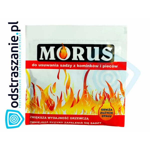 Morus do czyszczenia kominka. Preparat do wypalania sadzy z komina pieca 10x50g.