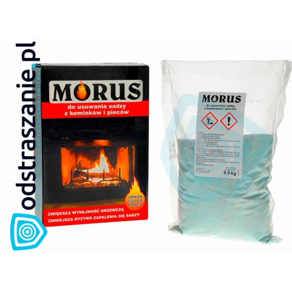 Morus proszek na sadzę. Dopalacz do sadzy do kominka, komina, pieca 0,9kg.