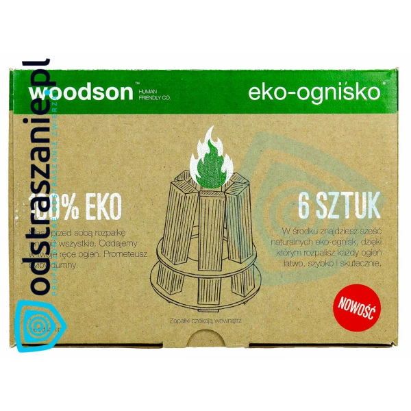 Rozpałka do kominka, pieca, grilla Eko-ognisko. Podpałka ekologiczna 6 szt.