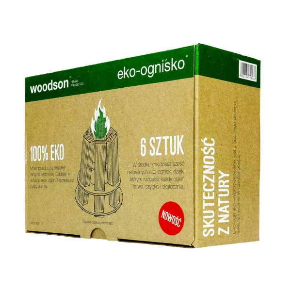 Rozpałka do kominka, pieca, grilla Eko-ognisko. Podpałka ekologiczna 6 szt.