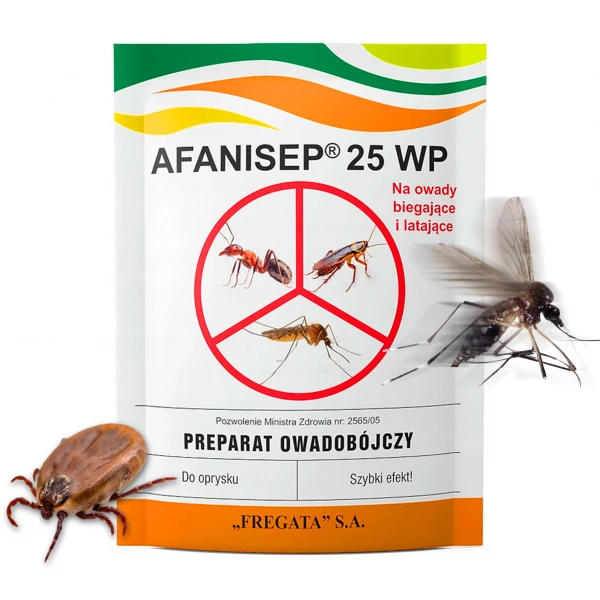 Afanisep 25WP 25g Permetryna na karaluchy, rybiki, mrówki.