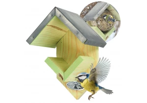 Karmnik dla ptaków na masło orzechowe Best for Birds z metalowym daszkiem