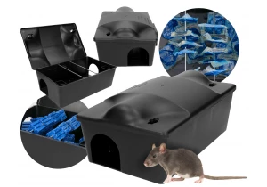Duża stacja deratyzacyjna karmnik na trutkę na szczur, myszy No Pest® z kluczykiem
