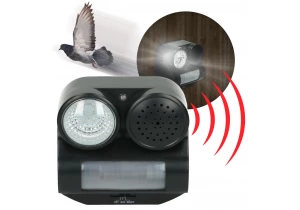 Dźwiękowy odstraszacz ptaków Birdchaser. Odstraszacz na ptaki ze stroboskopem. 