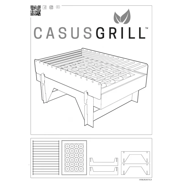 Jednorazowy grill ekologiczny biodegradowalny CASUSGRILL™
