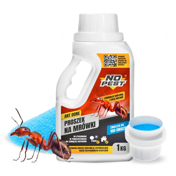 Granulat na mrówki No Pest 4 Ants 1 kg na mrówki w domu, ogrodzie.