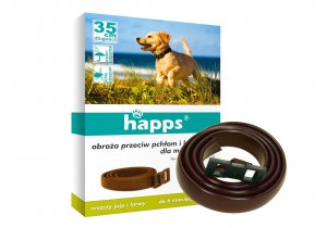Happs Obroża na kleszcze dla psa małego 35cm. Obroża na pchły.