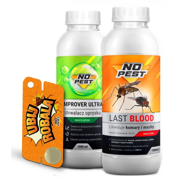 Oprysk na komary, kleszcze, muchy, mrówki Last Blood NO PEST™ i utrwalacz oprysku 1l.