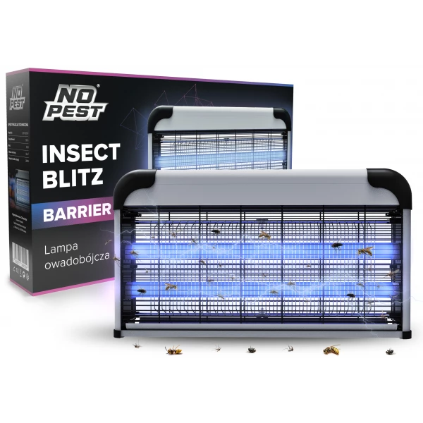 Lampa owadobójcza. Lampa na owady Insect Blitz Barrier No Pest®.