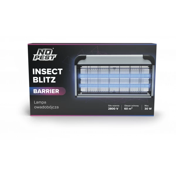 Lampa owadobójcza. Lampa na owady Insect Blitz Barrier No Pest®.
