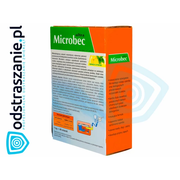 Microbec Ultra proszek 1200g Bakterie do szamba, oczyszczalni cytryna.