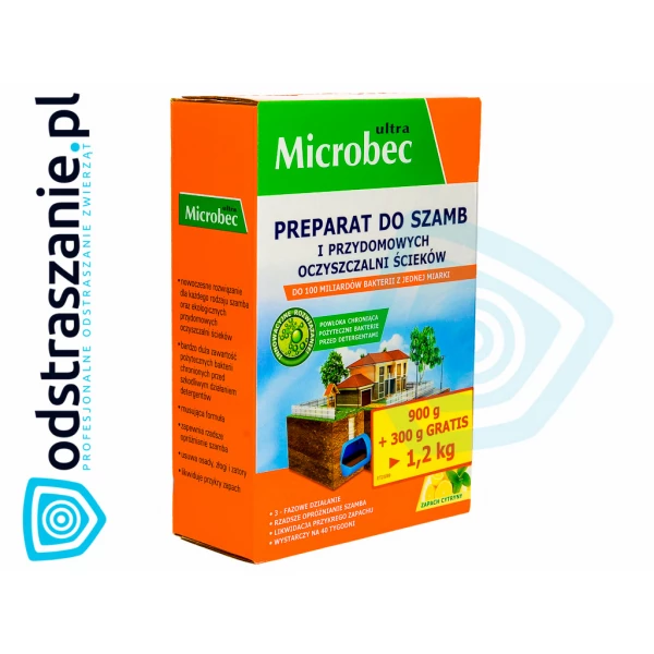 Microbec Ultra proszek 1200g Bakterie do szamba, oczyszczalni cytryna.