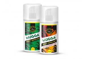 Mugga Strong Spray 50% DEET + Mugga Classic Spray 9,5% DEET.