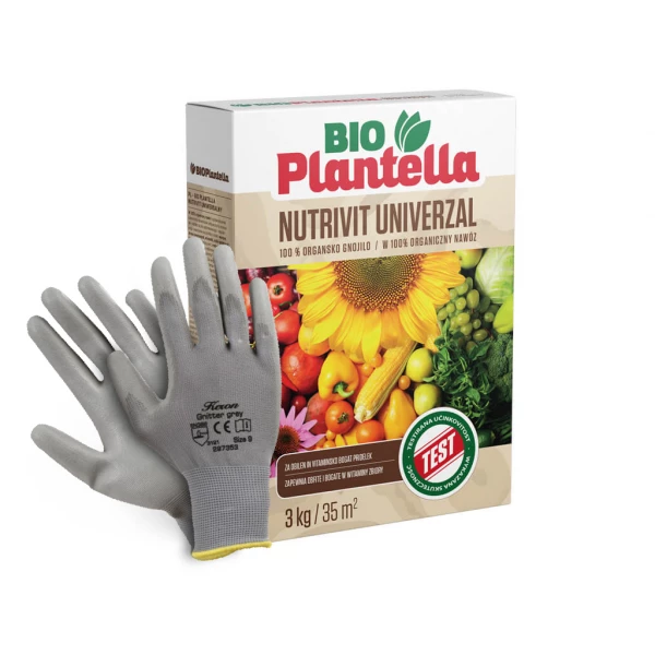 Nawóz organiczny do warzyw, owoców 3 kg. Naturalny nawóz Bio Plantella + rękawiczki