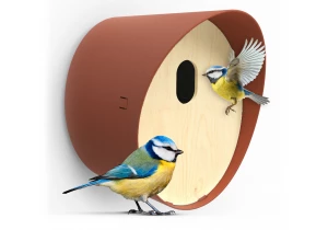 Nowoczesny domek dla ptaków Capi Europe brązowy owal